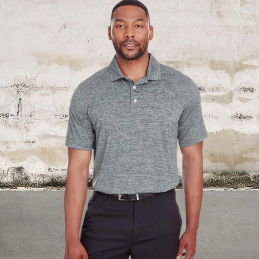 Under Armour Heathered Gray Polo Shirt Size 2XL